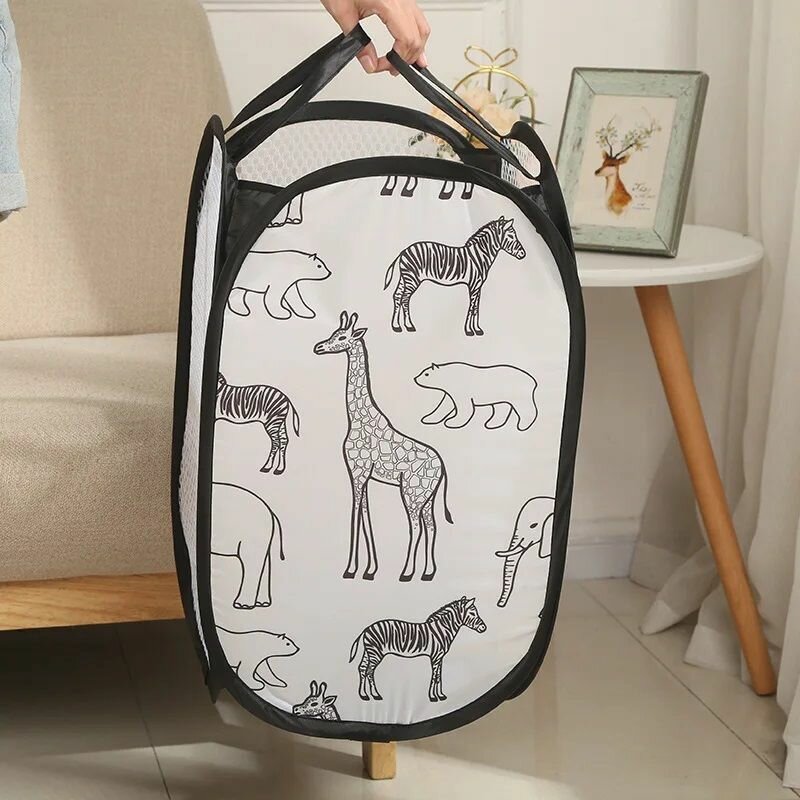 Корзина сетка для игрушек и белья складная