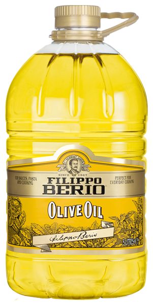 Масло оливковое Filippo Berio рафинированное c добавлением нерафинированного, пластиковая бутылка, 5 л