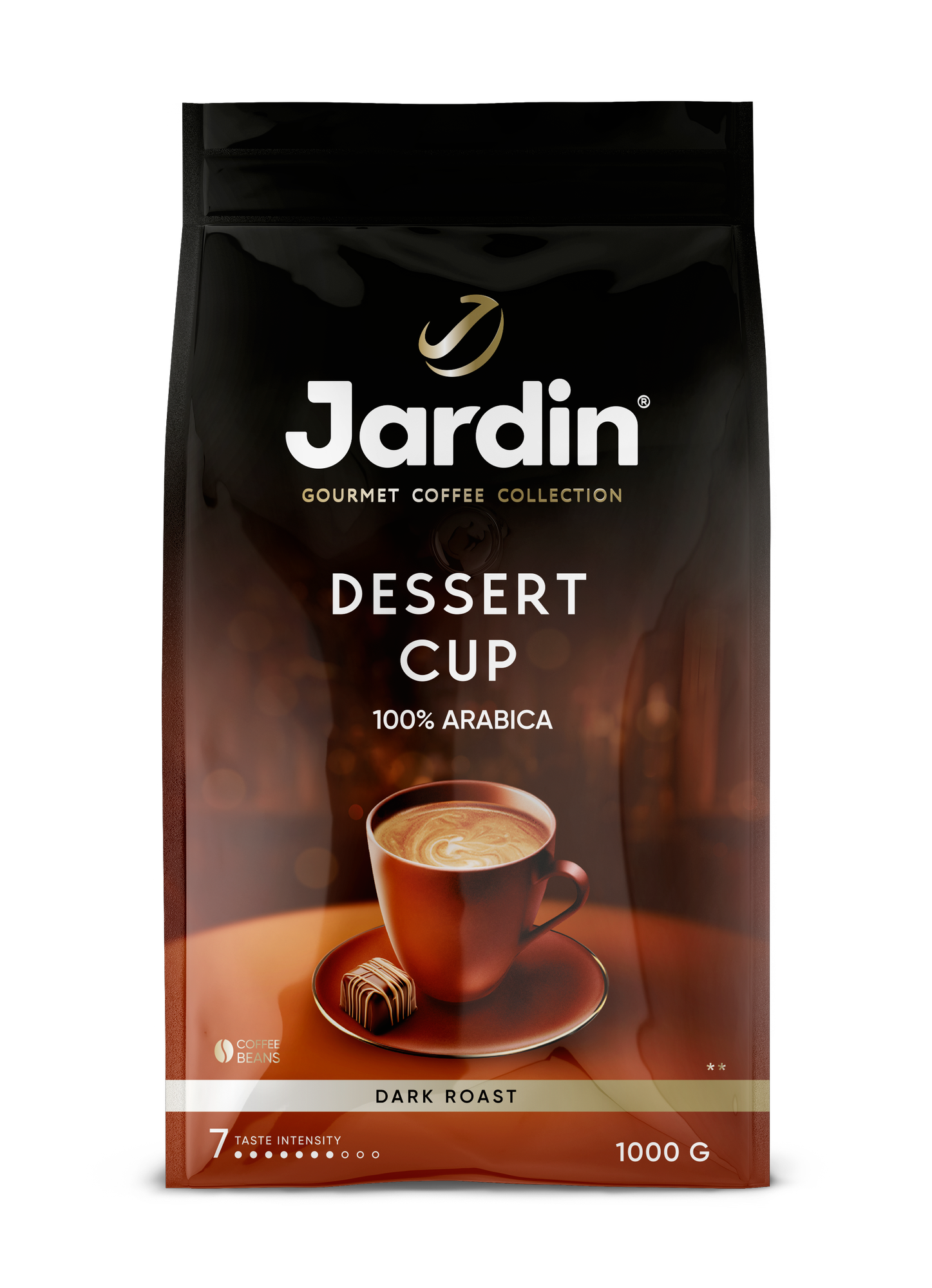Кофе в зернах Jardin Dessert Cup, темная обжарка, арабика, 1 кг