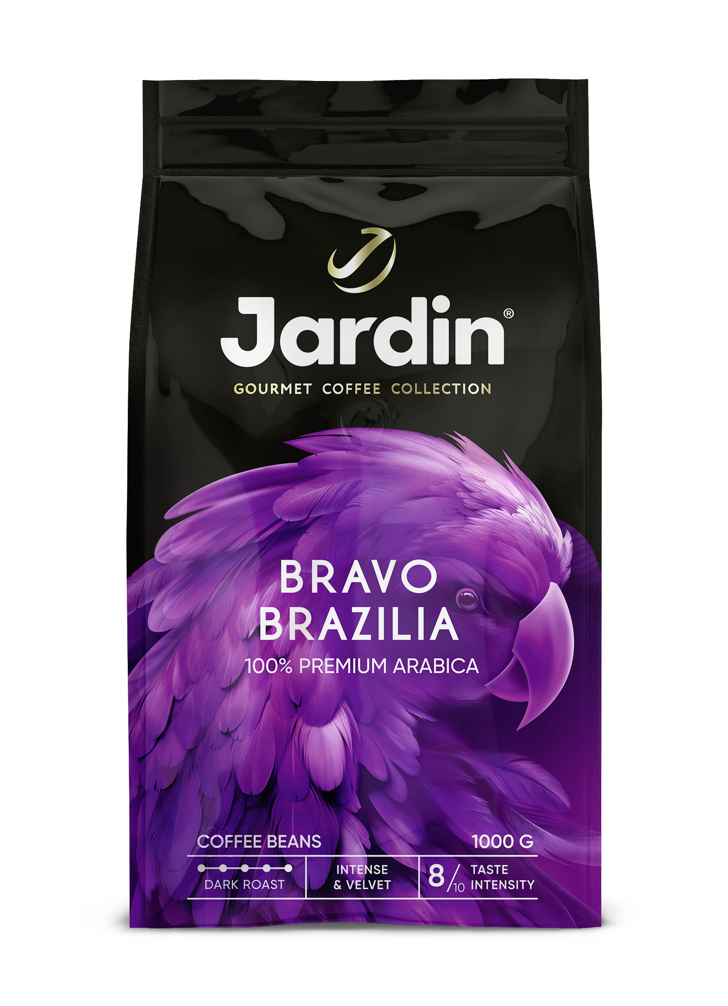 Кофе в зернах Jardin Bravo Brazilia, темная обжарка, арабика, 1 кг