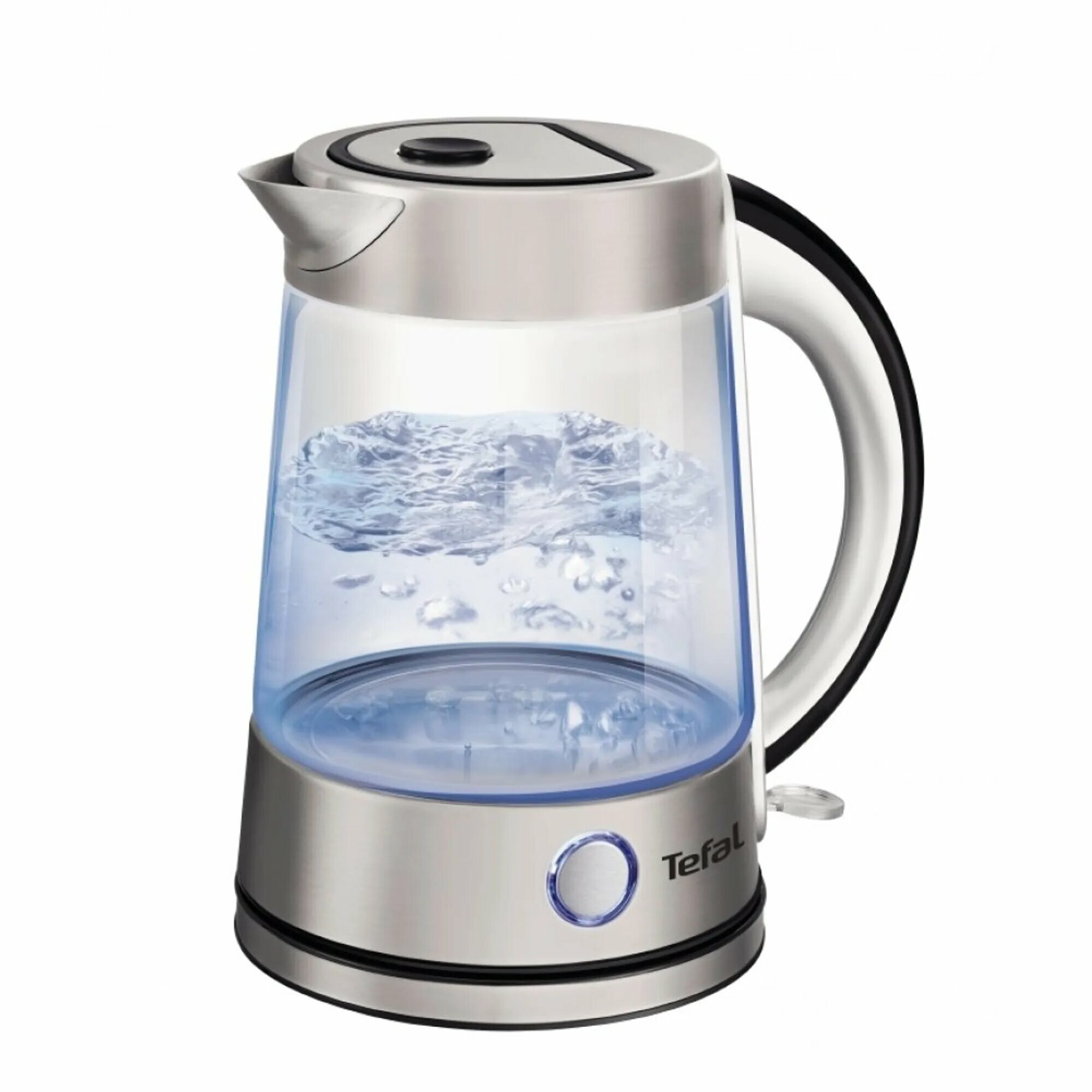 Электрический чайник Tefal 1.7 л из термостойкого стекла, с подсветкой, 2400 Вт, KI760D30