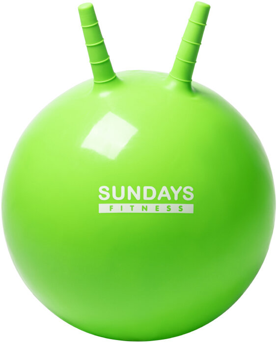 Фитбол с рожками мяч для фитнеса массажный Sundays Fitness IR97401A 45см, без насоса, зеленый