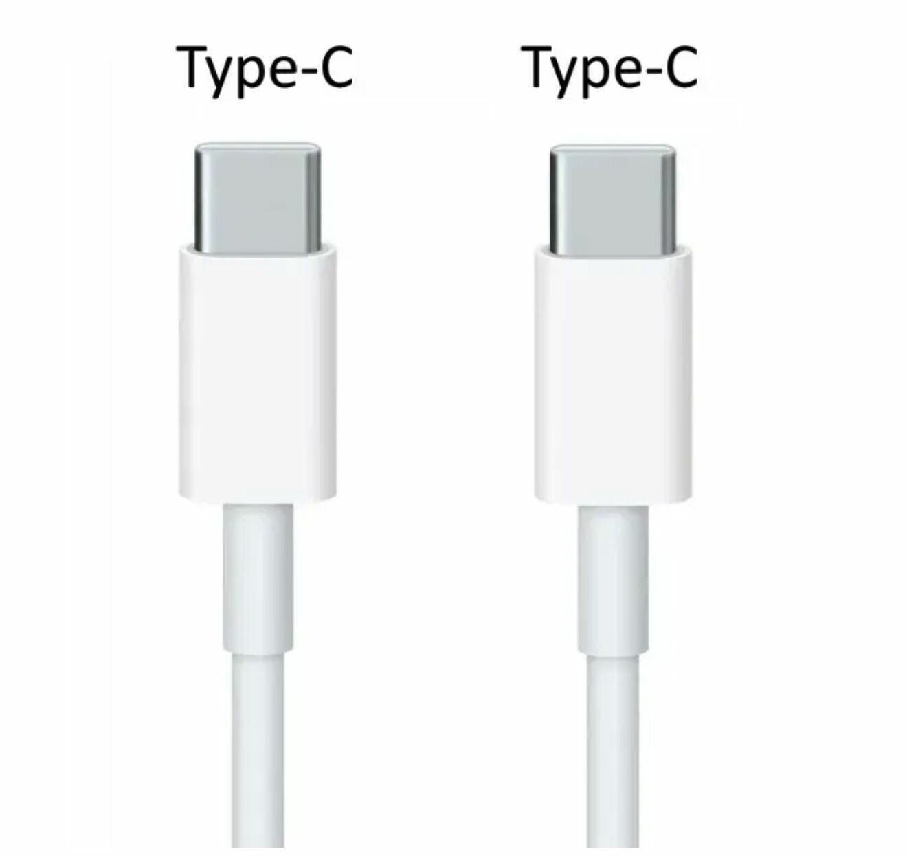 Провод Кабель typec typec для быстрой зарядки typec Type-C зарядка type c кабель type c type c ,1м, белый