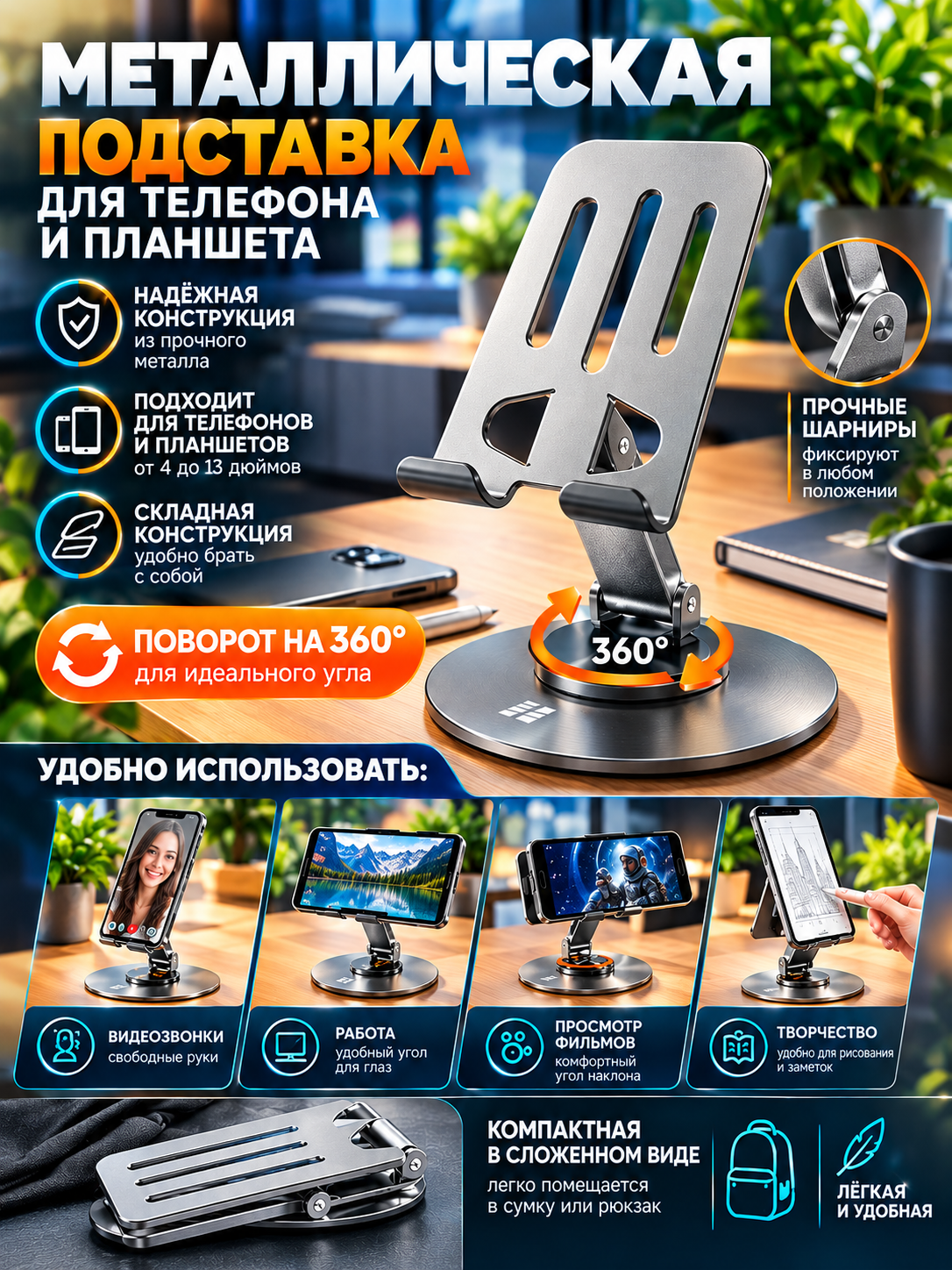 Держатель для телефона или планшета/Подставка для телефона или планшета F88