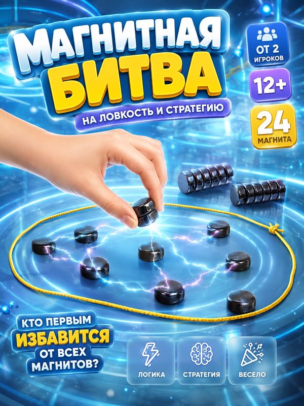 Настольная игра "Магнитариум" логическая, от 2 игроков, 12+, Сима-ленд