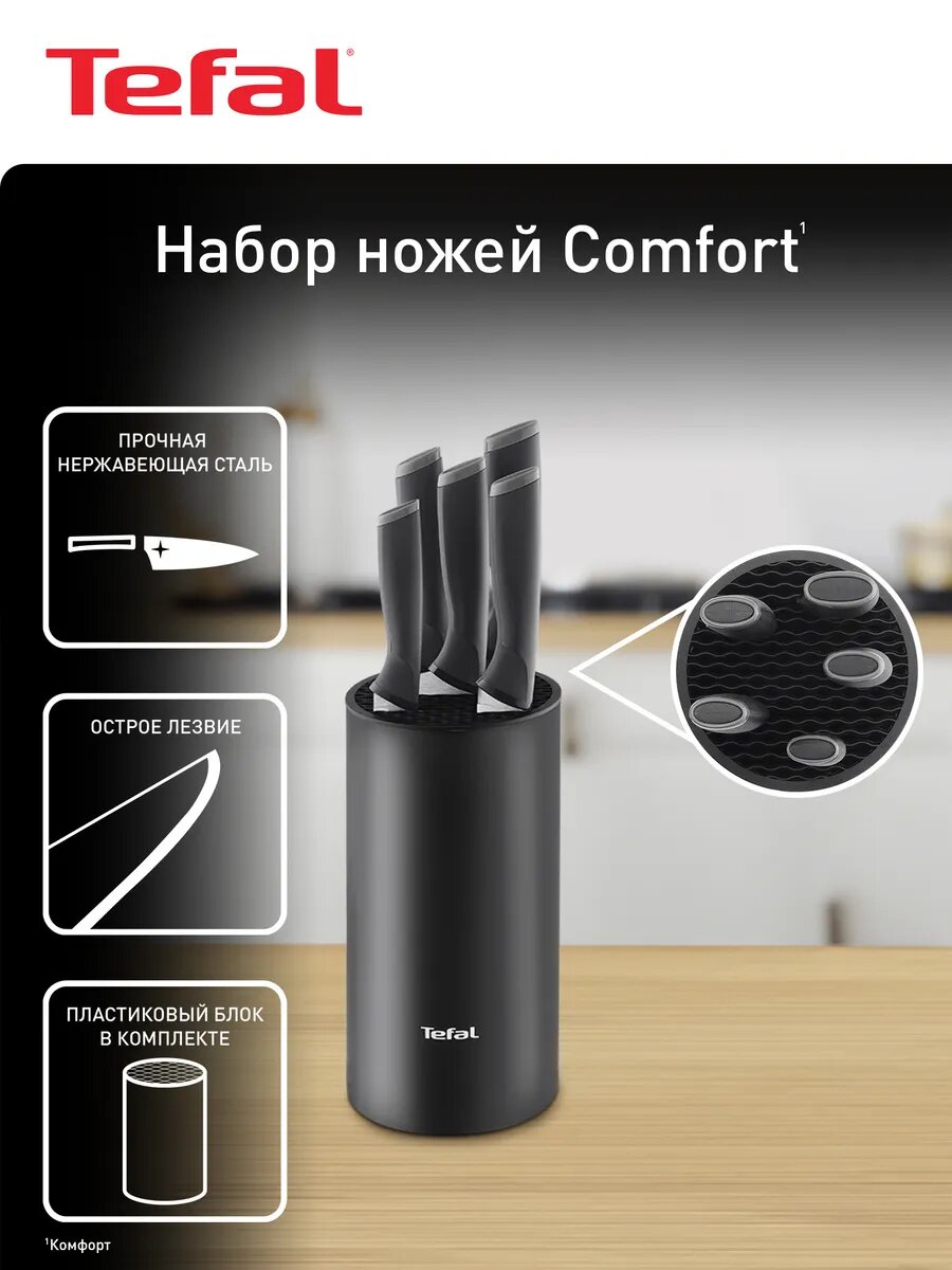 Набор ножей на подставке Comfort, 5 предметов