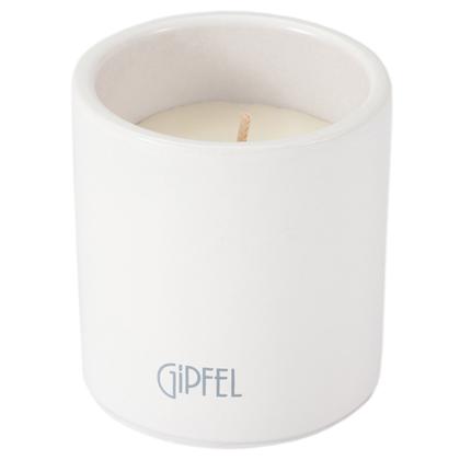 Ароматическая свеча Gipfel Japanese Peony 42904 7.5х7.5х9 см, бежевая/белая