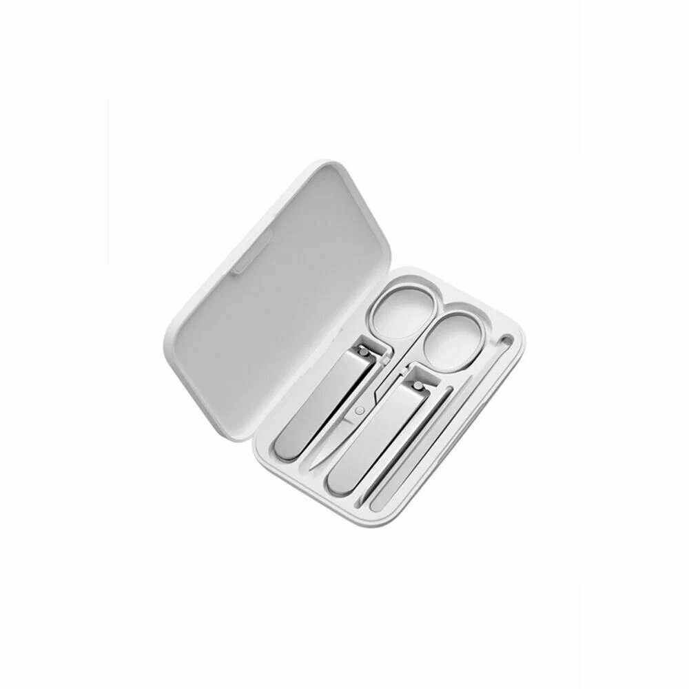 Дорожный маникюрный набор Xiaomi Nail Clipper Five Piece Set, белый/серебристый, 5 предметов
