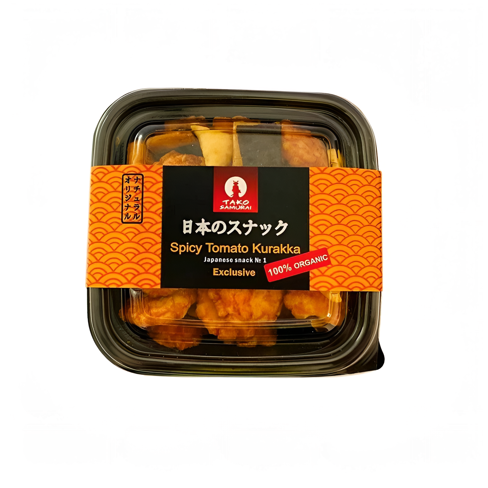 Снек "Tako Samurai Nippon Spicy Tomato Kurakka", с перцем, томатом, васаби, 90г