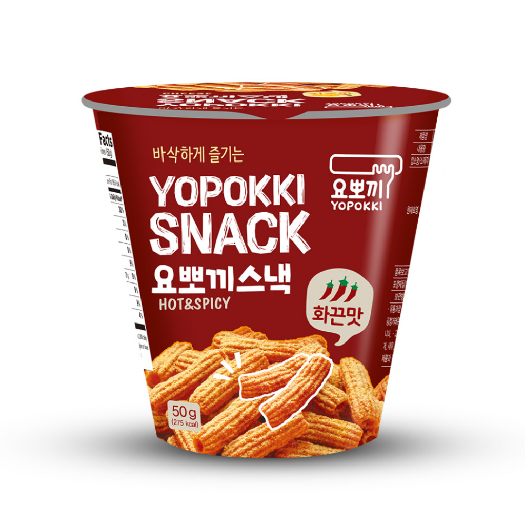 Рисовые снеки Yopokki с остро-пряным вкусом 50 г, Южная Корея