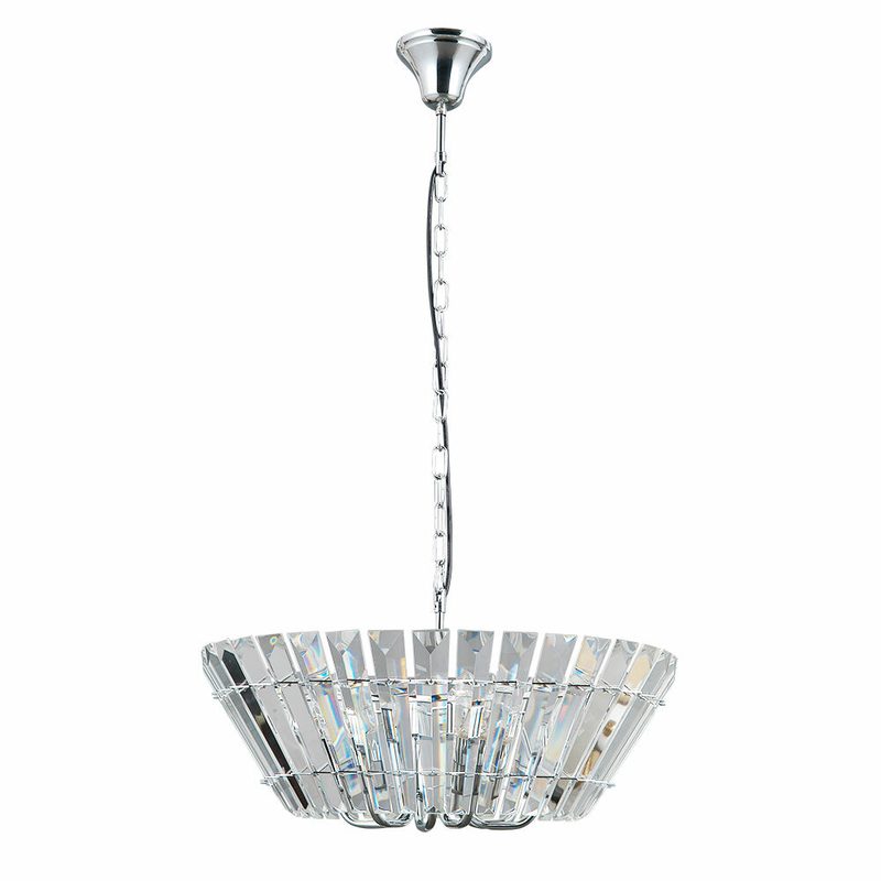 Люстра Arte Lamp "FLORIZEL" A1072SP-6CC, подвесная, хром/бесцветная, 240Вт