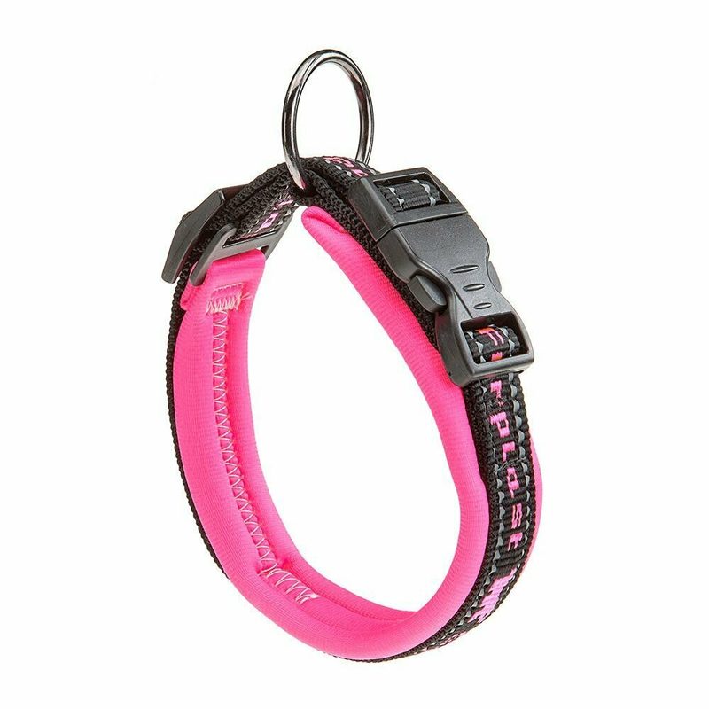 Ошейник Ferplast SPORT DOG C15/35 с адресником и мягкой подкладкой, светоотражающий, розовый