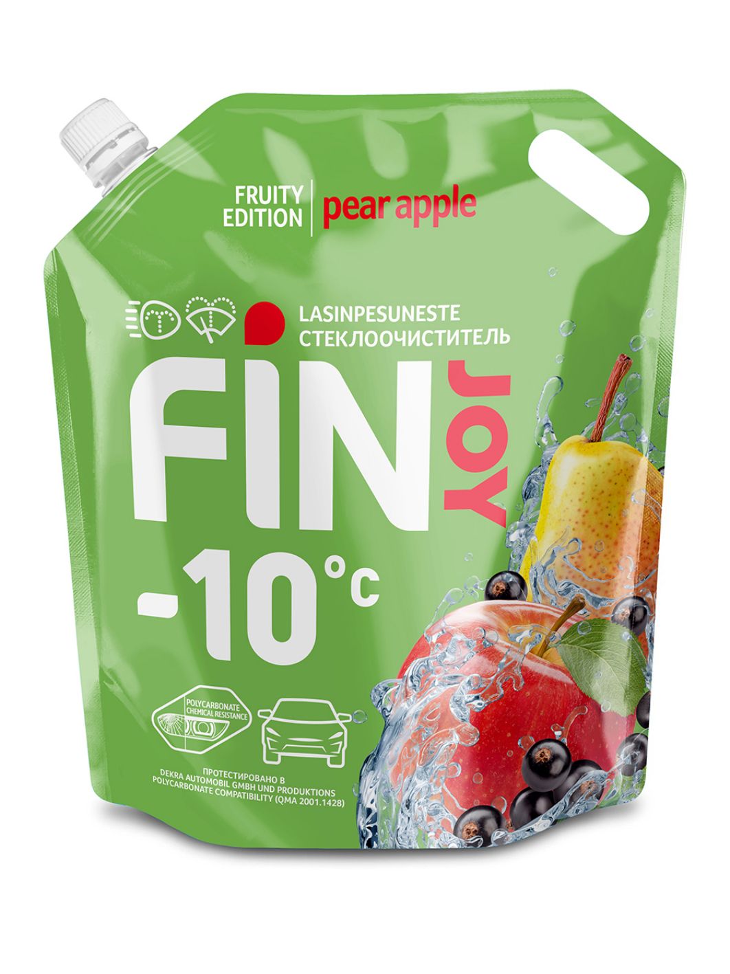 Очиститель стекла FIN JOY FRUITY pear apple -10*С 3л дой-пак зимний