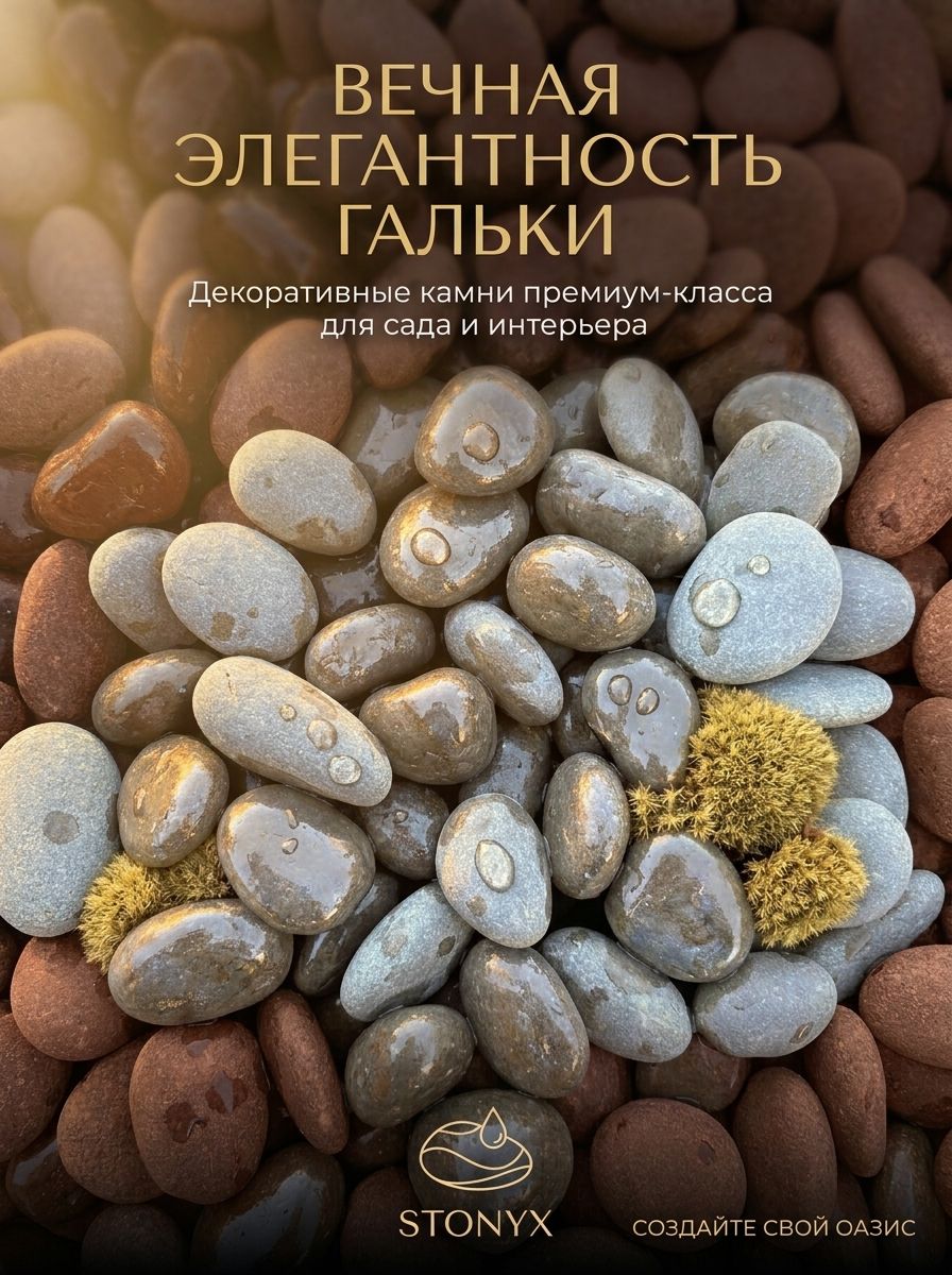 Натуральная черноморская галька 150 гр / Камни для аквариума для рыбок, террариума и флорариума / Декоративный эко-грунт