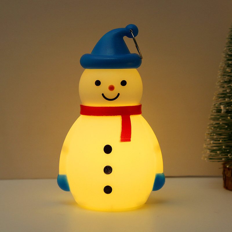 Светящийся фигурка снеговика на LED, рождественское украшение, ночник-подвеска, подарок для детей