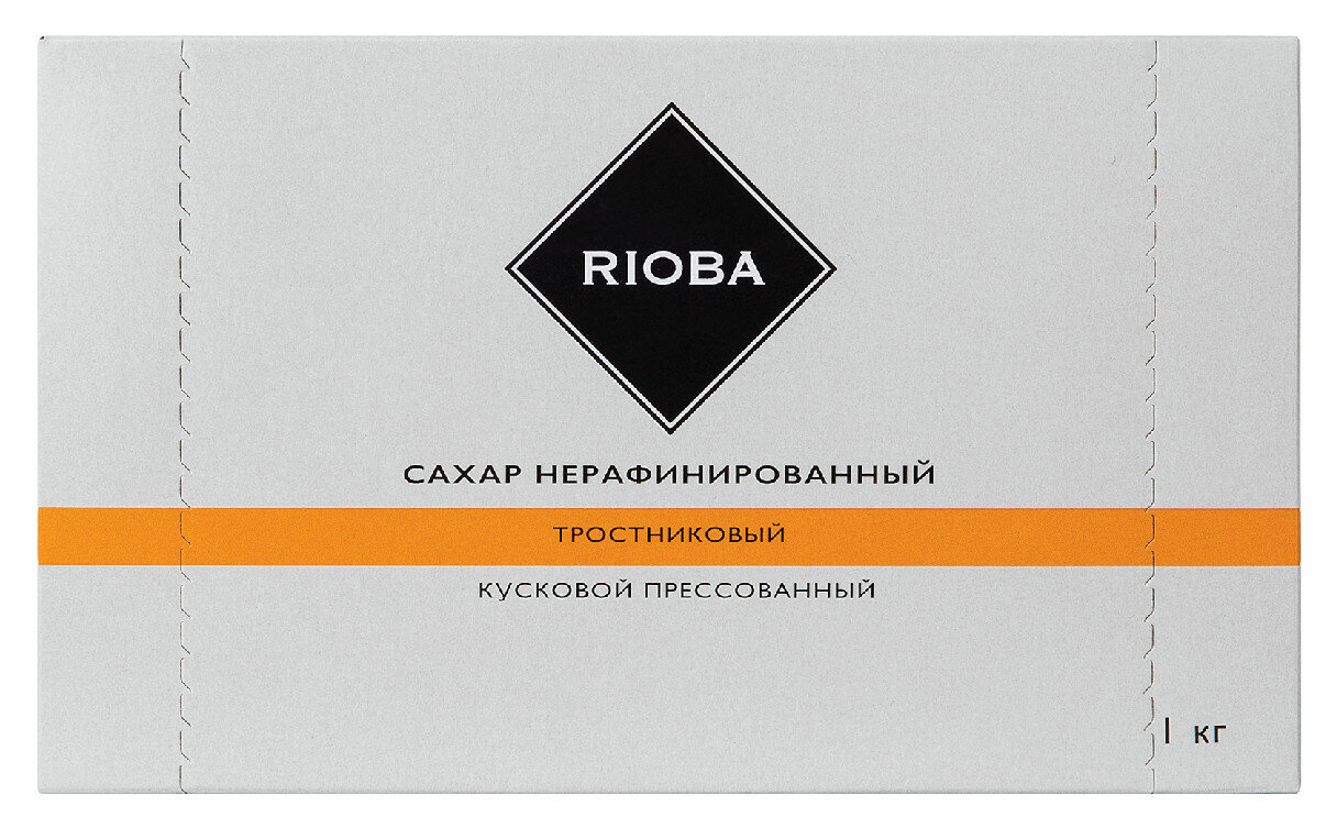 RIOBA Сахар тростниковый кусковой, 1кг, (1 шт)