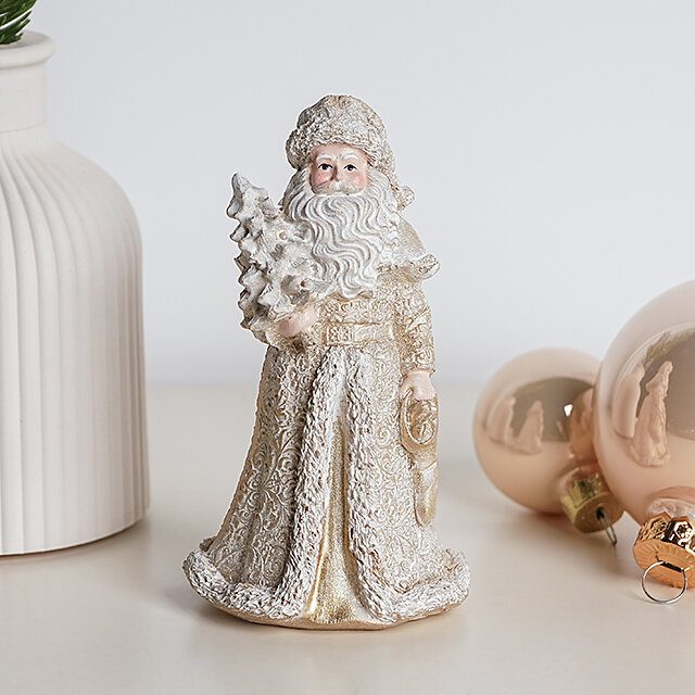 Новогодняя фигурка Дед Мороз в золотой шубе 10 см, Due Esse Christmas (Ду Эссе Кристмас), XNA22015812