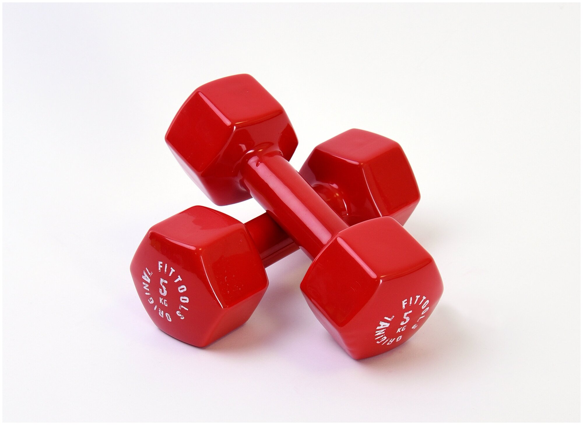 Гантели 5 кг для фитнеса виниловые гантели 2 шт Original FitTools