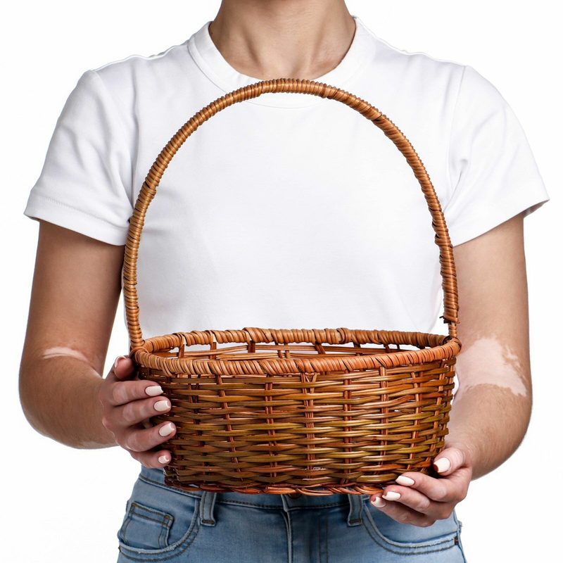 Корзина плетёная, 26x21x10/31 см, лоза, кукуруза, цвет: коричневый