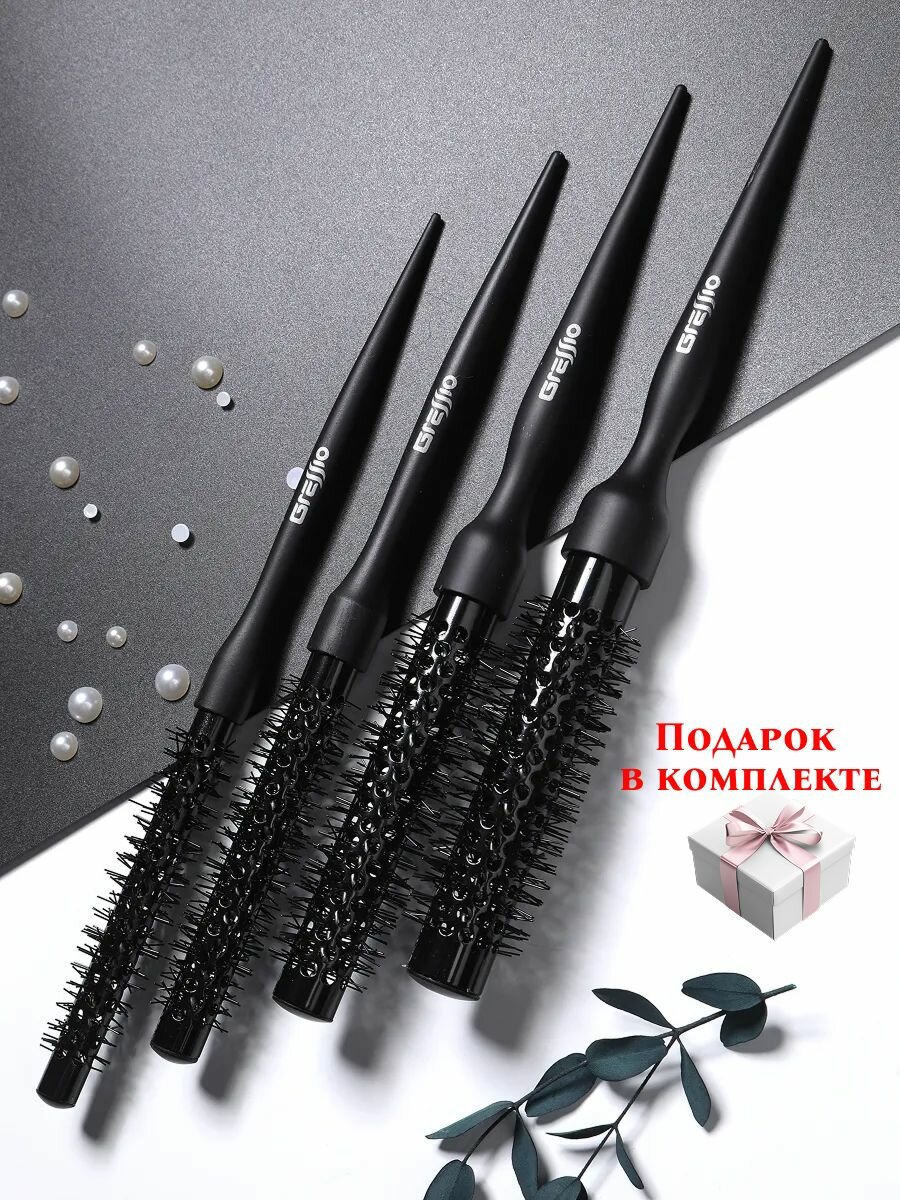 Gressio Брашинг, термобрашинг для волос soft touch, набор расчесок