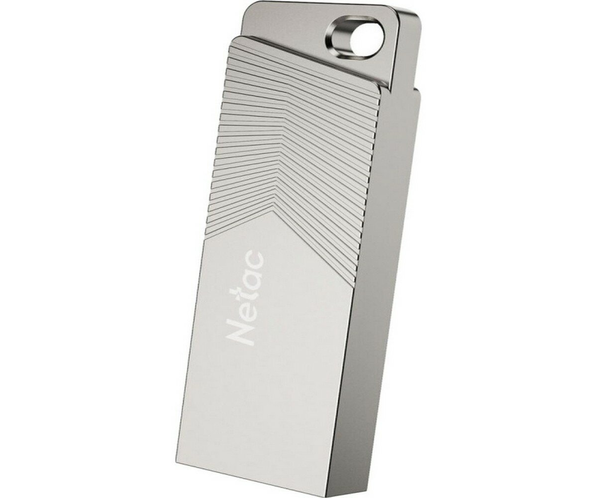 Флешка Netac UM1, 64 ГБ, USB 3.2, серебристый (NT03UM1N-064G-32PN)