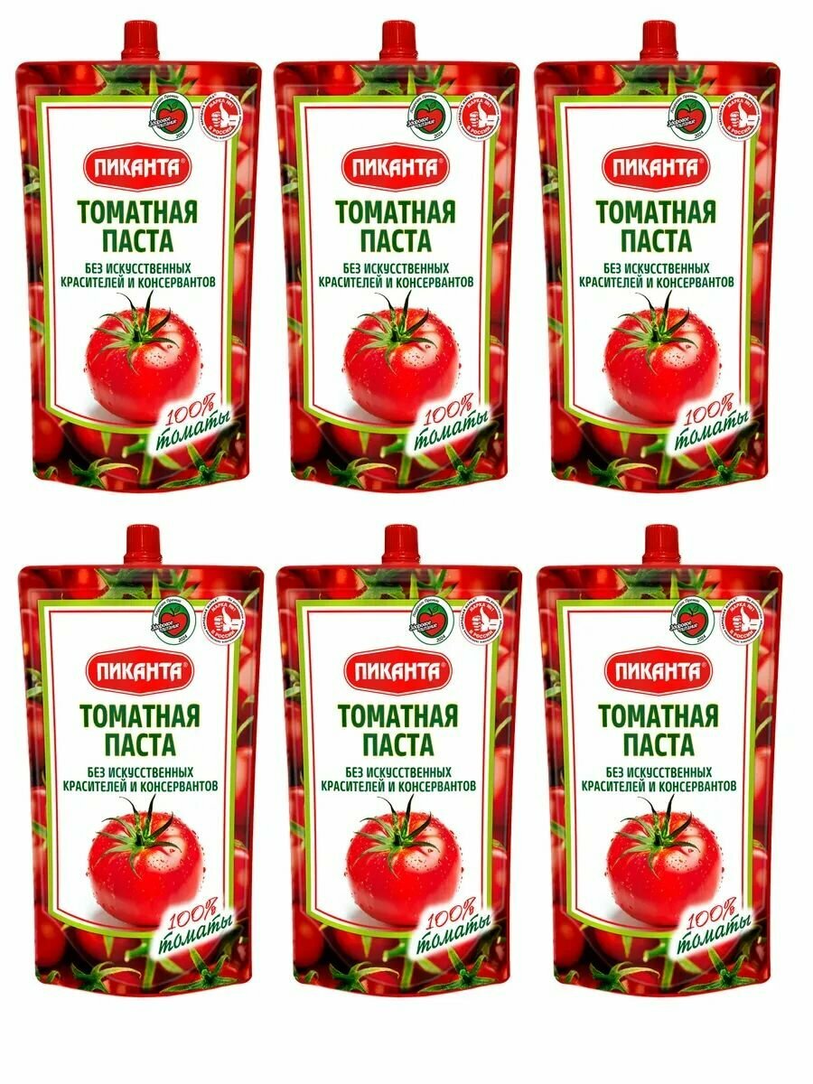 Пиканта томатная паста 280гр (Набор из 6шт)