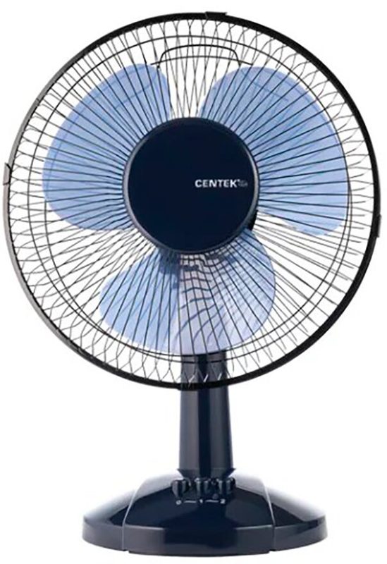 Вентилятор настольный Centek CT-5006 голубой 25 Вт, решетка-сетка, 27 см, лопасти 23 см, 2 скорости
