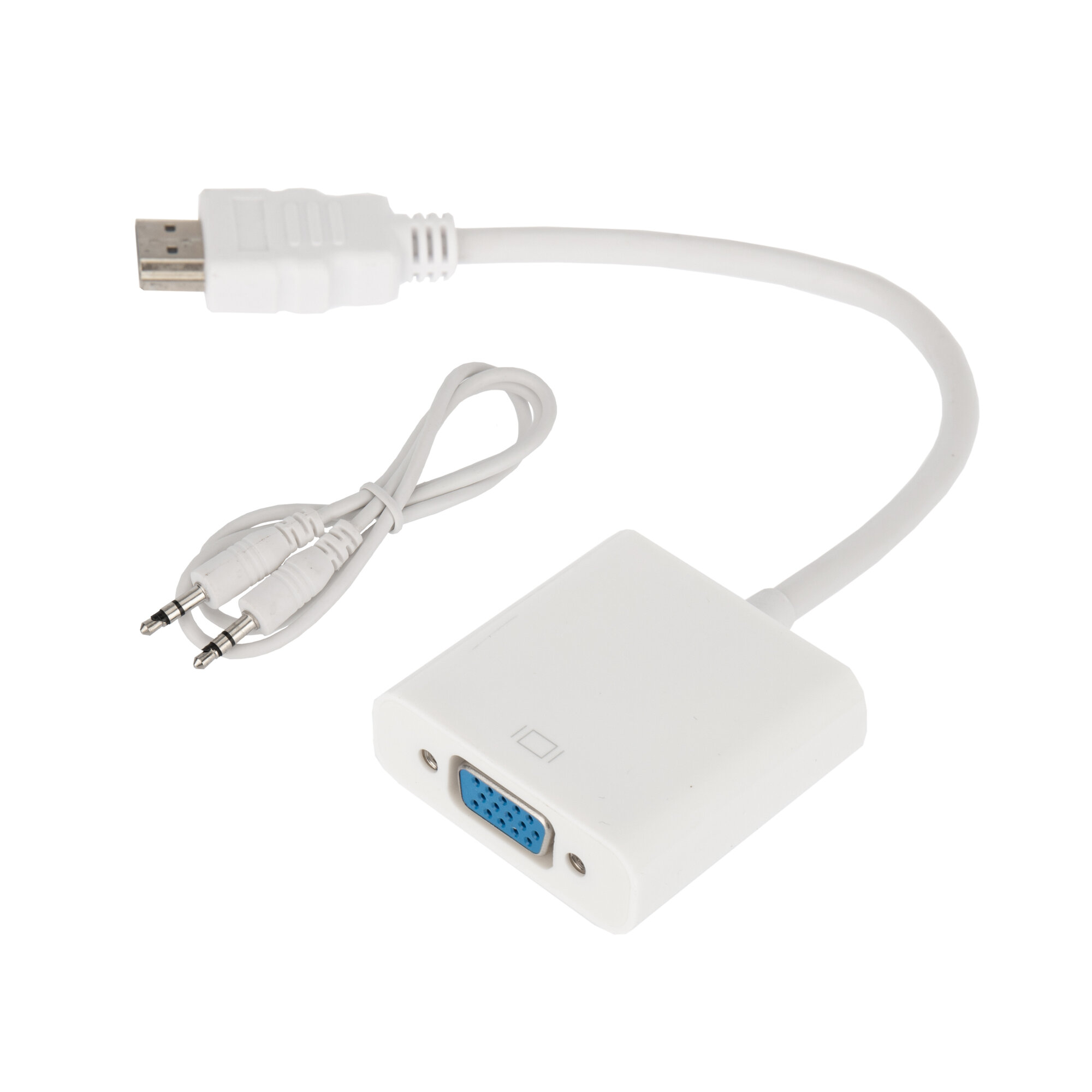 Переходник штекер HDMI - гнездо VGA, провод + шнур стерео 3,5 мм REXANT