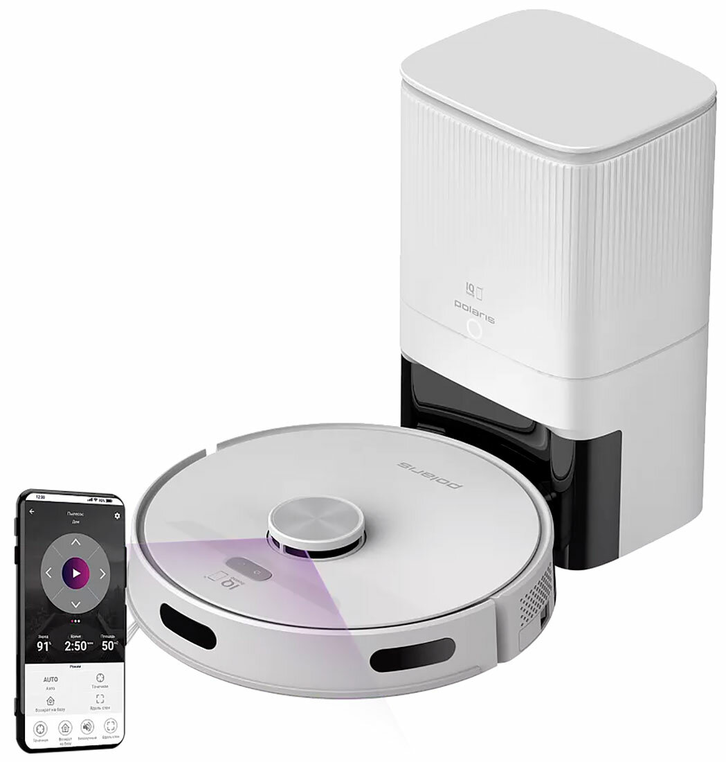 Робот-пылесос Polaris PVCRDC G2 6002 WIFI IQ Home, белый