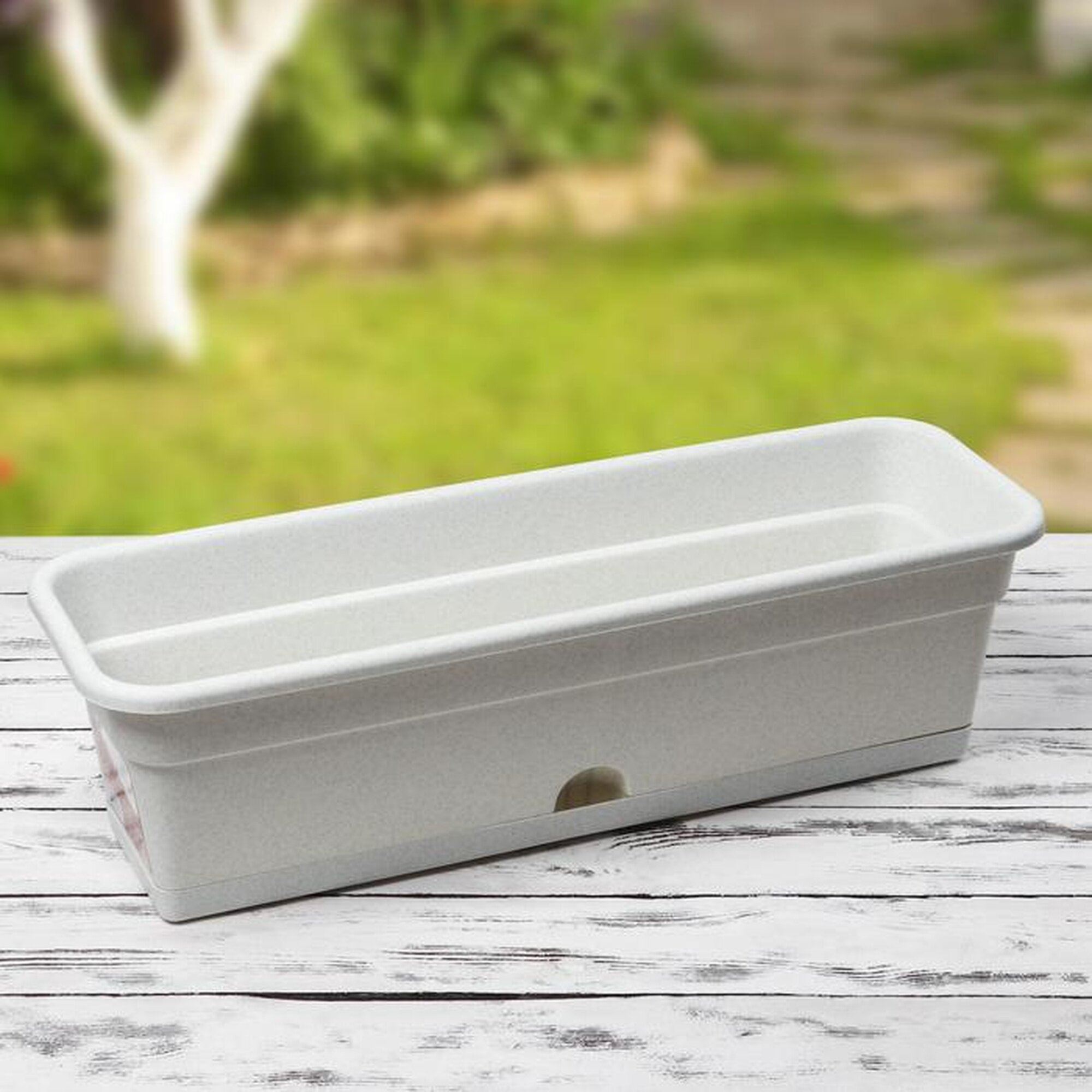 Балконный ящик Darel Plastic, для цветов, пластик, 12л, 60см, белый