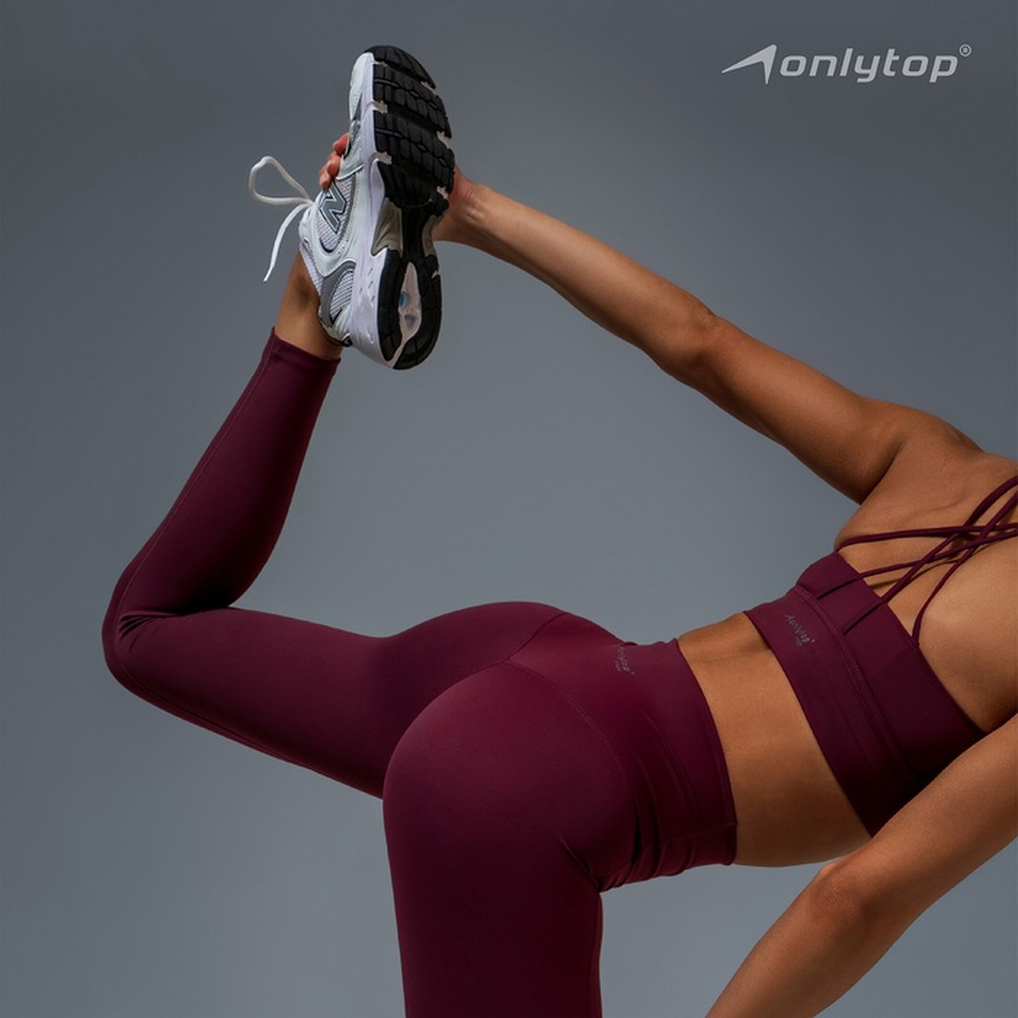 Легинсы спортивные ONLYTOP, размер S, сливовый