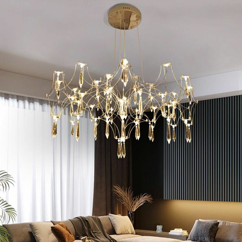 Хрустальная люстра LJHI, LED, IP15, 15 Вт, 3 режима, 63 см x 30 см