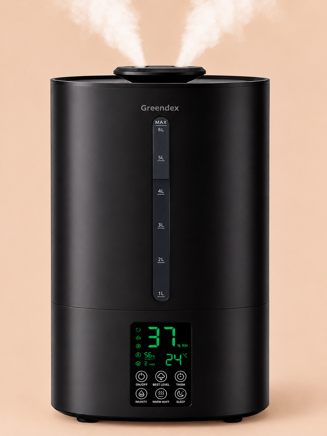 Увлажнитель воздуха Jet Black 6L, 6 л, ультразвуковой, черный