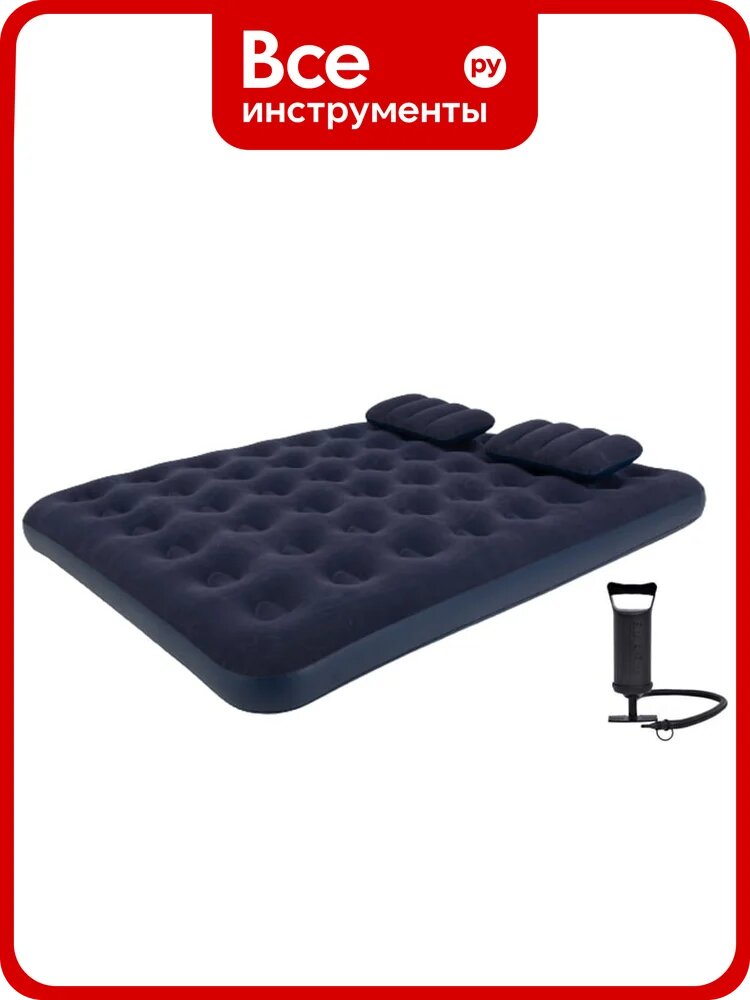 Матрас надувной Avenli queen-size, 203x152x22 см, с насосом в комплекте 21470 107371, комфорта, виде цилиндров