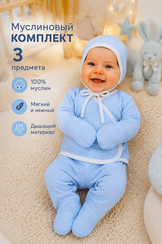 Комплект одежды , размер 56, голубой