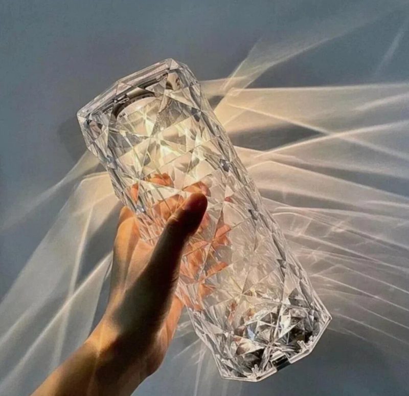 Настольная лампа, сенсорная, многофункциональная,16 цветов свечения."Роза"