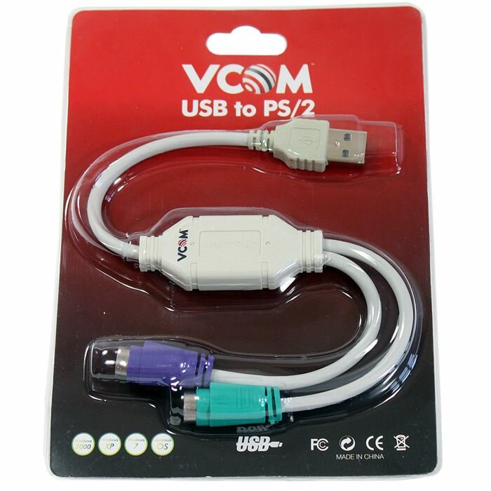 Переходник USB на PS/2 (мышь + клавиатура) VCOM VUS7057 RTL