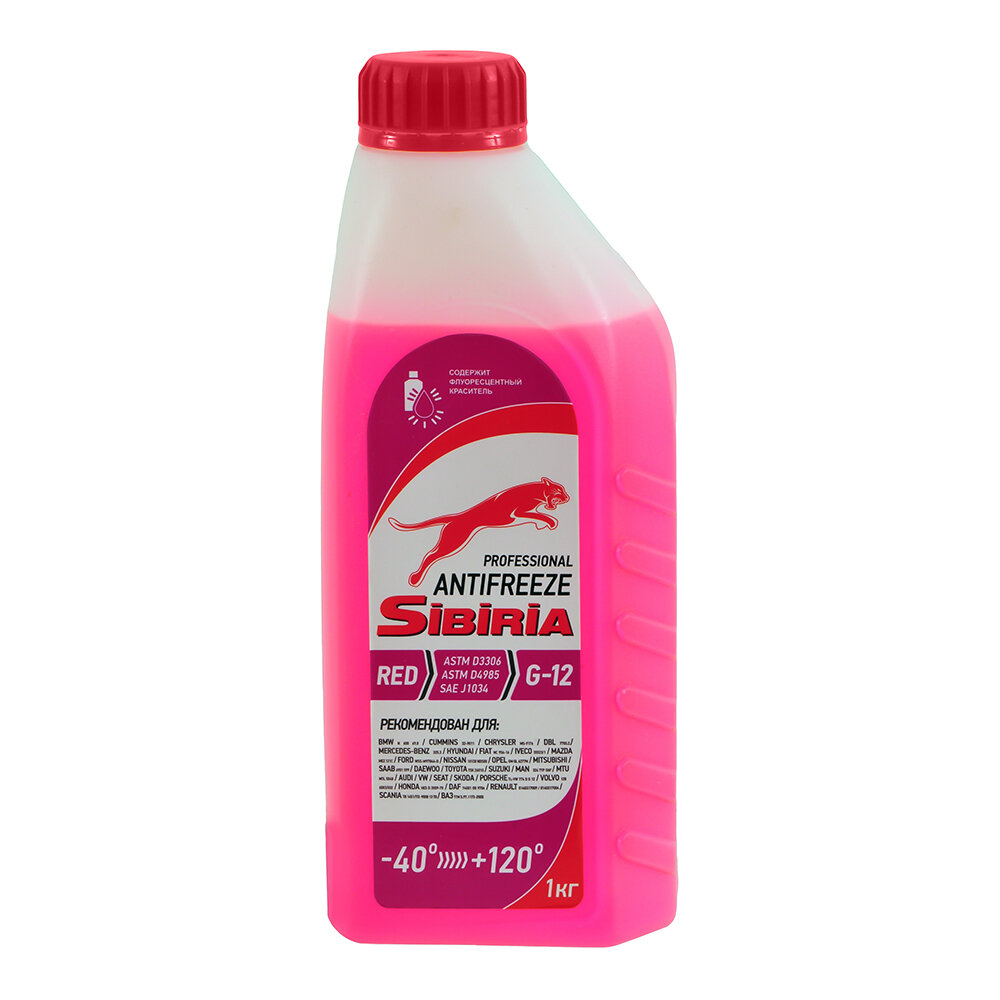 Антифриз SIBIRIA G12+ красный 1 кг 800598
