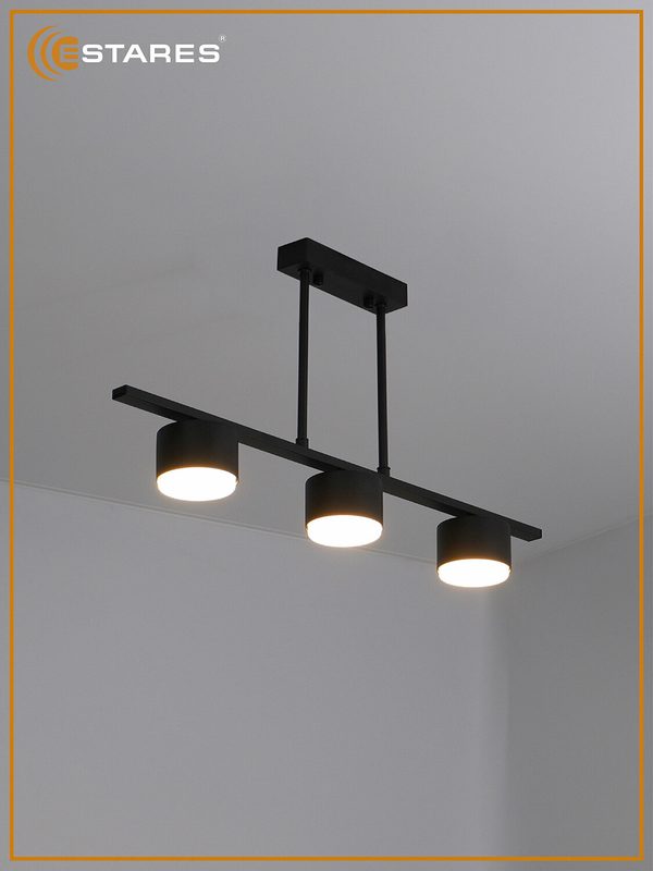 Современная потолочная люстра LAMPADA 3xGX53-600x80x290-BLACK-220-IP20
