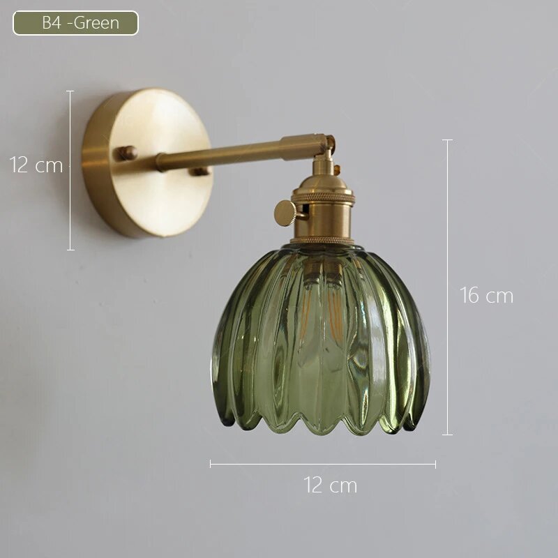 Настенный светильник WGNUUC цветочный стеклянный, Bulb not included, B4