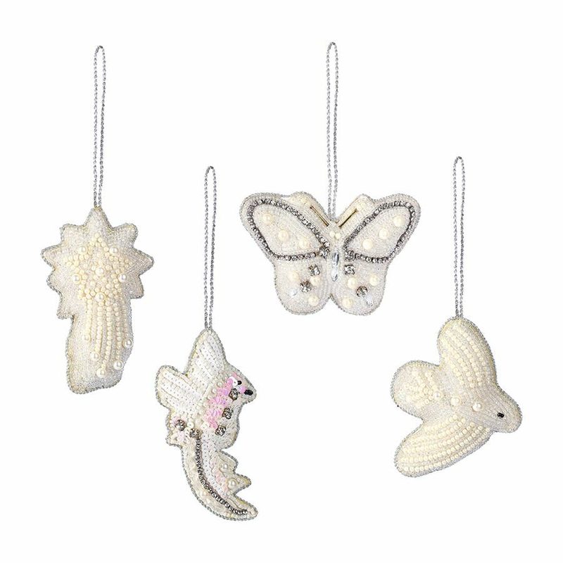 Набор елочных украшений Christmas pearls из коллекции Essential, 4 шт.