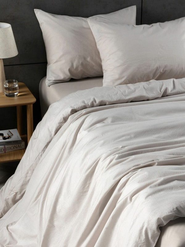 Постельное белье евро Askona / Аскона Organic Cotton Бежевый