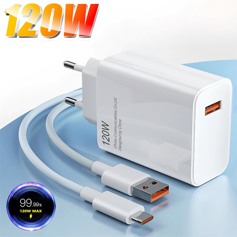 Быстрая зарядка 120W для Xiaomi / зарядное устройство для сяоми / блок и кабель