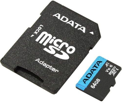Карта памяти microSDXC 64ГБ Class10 A-Data Premier Pro UHS-I U1 (ausdx64guicl10a1-ra1)