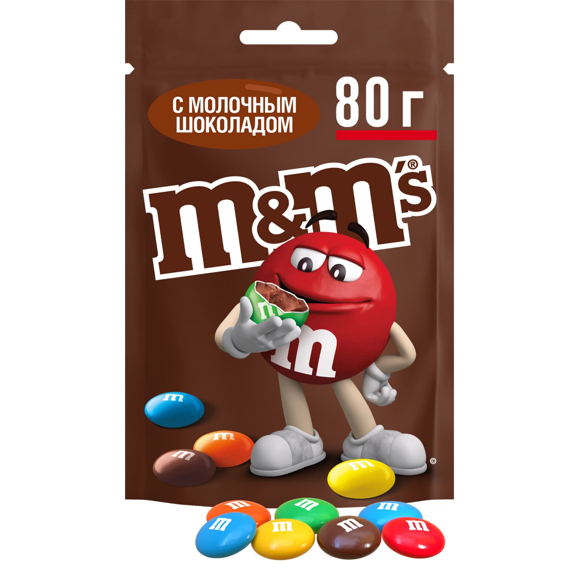 Конфеты шоколадные драже M&M's молочный шоколад, 80 г