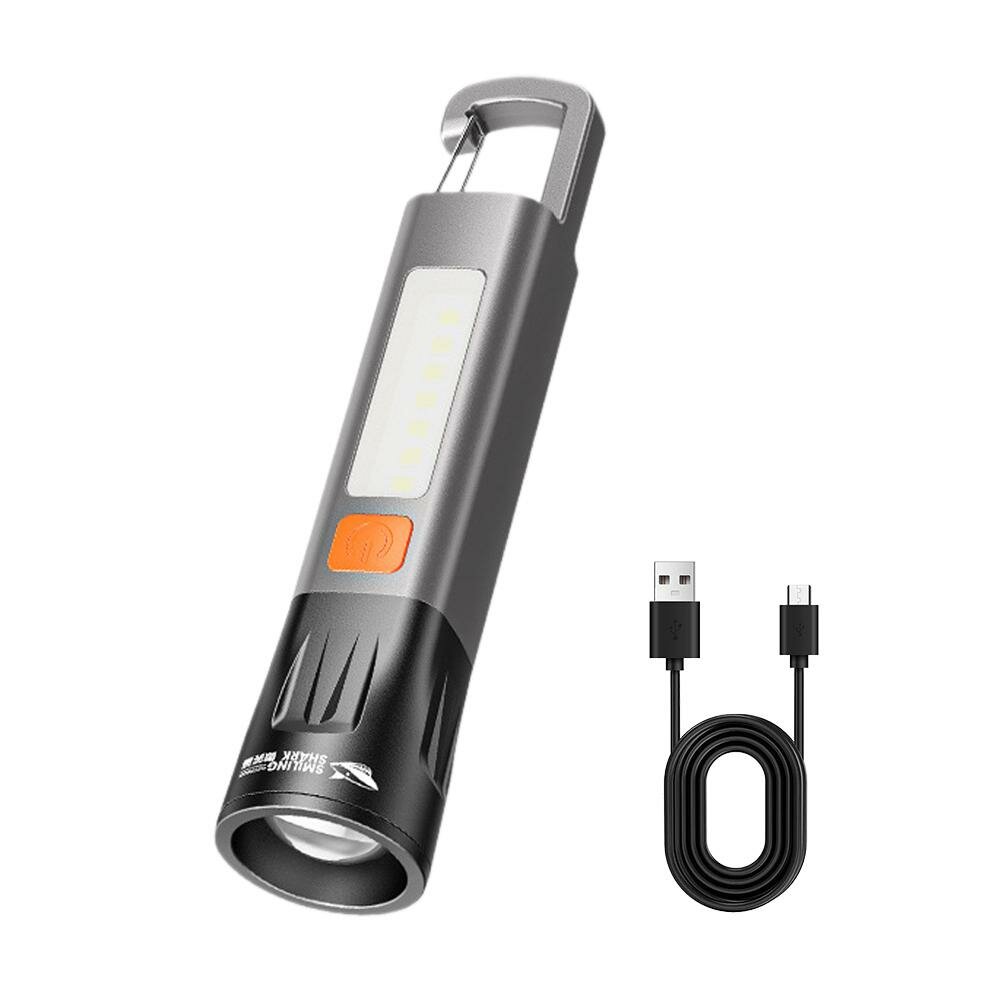 Мини-USB перезаряжаемый светодиодный фонарик, мощный с зумом, уличный, водонепроницаемый