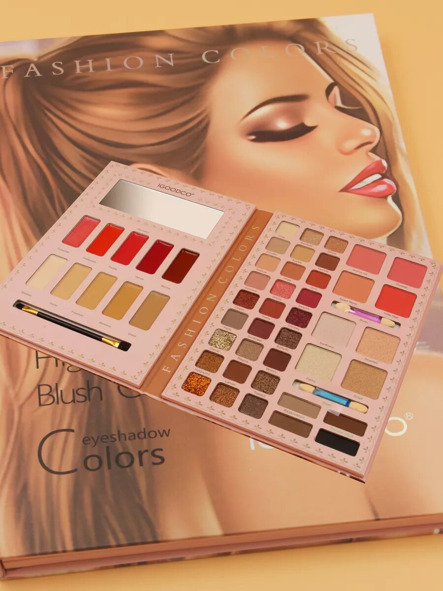 Палетка теней KALAO Beauty, для век и глаз, большая, яркая, 49 цветов