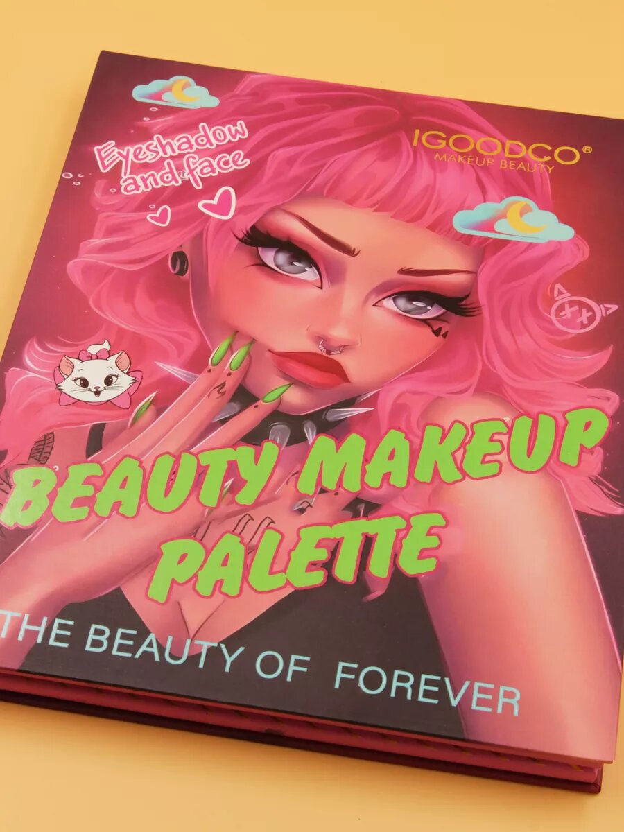 Палетка теней KALAO Beauty, 62 цвета, глиттер, подарочная упаковка