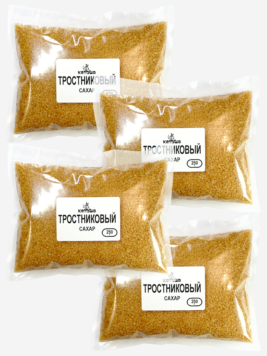 Тростниковый сахар нерафинированный 4 х 250 гр, коричневый сахар