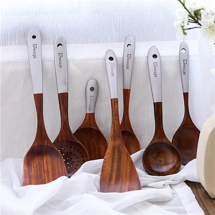 Набор кухонных инструментов XINCHEN из тикового дерева, 7pcs set